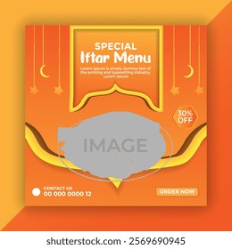 iftar menu social media template