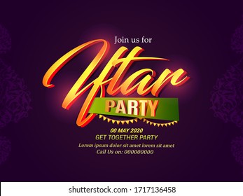 Hintergrund der Fftar Party. Ramadan Kareem-Feier, Grußkartenhintergrund