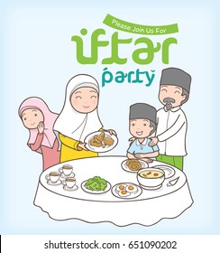 iftar party family in ramadan kareem