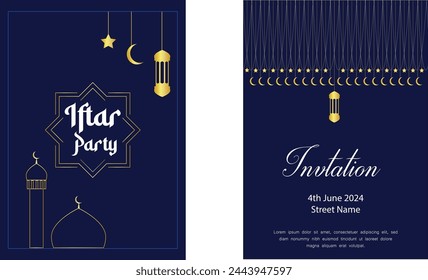 Iftar Party invitation card Ramzan Greeting Card