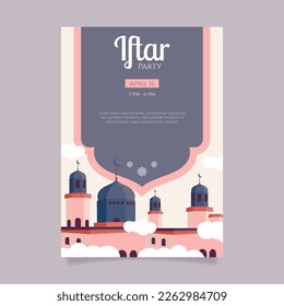 iftar party invitation template design. - Vector.
