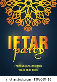 Iftar Party Invitation Vector illustration