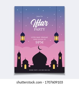 Iftar Party Invititation Template Design