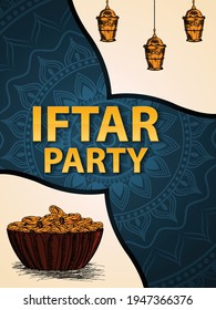Fiesta de Iftar o fondo de ramadan mubarak con farol árabe 