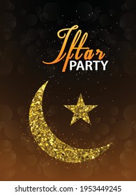 Iftar party or ramadan mubarak background with arabic lantern