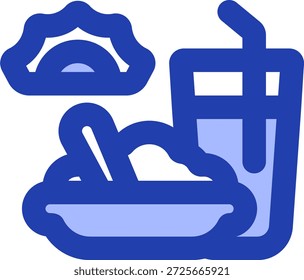 Icono de diseño de estilo azul de IFTAR Pray