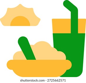Icono de diseño de estilo plano de IFTAR Pray