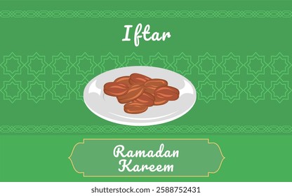 Iftar ramadan greeting poster background