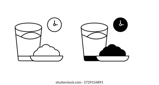 Icono de conjunto de Iftar con fondo blanco Vector Ilustración de stock