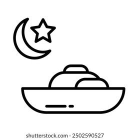 Iftar time for Ramadan Icon