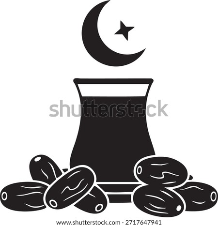 Iftar Time Symbol – Ramadan Fasting Break Islamic Icon