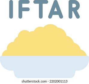 iftar   Vector illustration on a transparent background. Premium quality symmbols. Line Color vector icons for concept and graphic design. 

