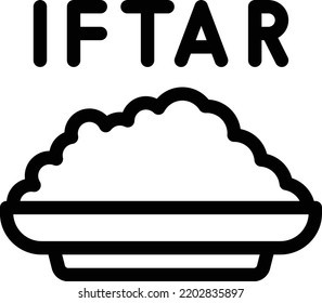 iftar   Vector illustration on a transparent background. Premium quality symmbols. Thin line vector icons for concept and graphic design.