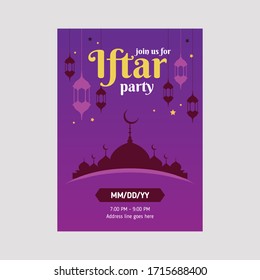 Ifter Party invitation flyer design - ramadan flyer