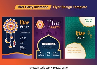 Ifter Party Einladung Flyer Design. Ramadan Flyer für Kleinfeier und Seminar. Iftar-Party-Fest Poster, Banner, Ramadan-Flyer, arabischer Kleinfeier