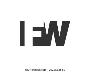 IFW logo design. Initial letter I F W bold font style for tech startups, consulting, corporate branding. Creative company name, headlines typography identity, trendy logotype. Vector illustration.