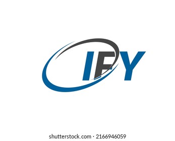 IFY letter creative modern elegant swoosh logo design