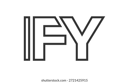 IFY logo design template with strong and modern bold text. Initial based vector logotype featuring simple and minimal typography. Trendy company identity ideal for businesses brand presence.