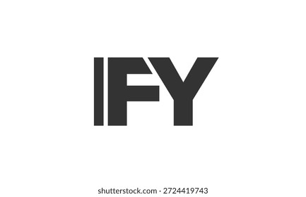 Modelo de design de logotipo IFY com texto forte e moderno em negrito. Logotipo vetorial inicial com tipografia simples e mínima. Identidade de empresa moderna ideal para a presença de marca de empresas.