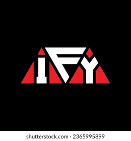 IFY triangle letter logo design with triangle shape. IFY triangle logo design monogram. IFY triangle vector logo template with red color. IFY triangular logo Simple, Elegant, and Luxurious design.