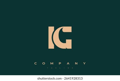 IG Abstract Geometric Logo Design. Modern and elegant logo design with simplistic typography elements, showcasing branding excellence.