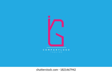 IG abstract initials monogram letter text alphabet logo design