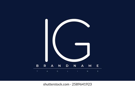 IG Abstract letter logo. This logo icon incorporate with abstract shape in the creative way