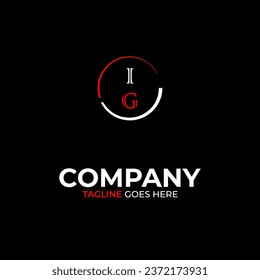IG creative modern letters logo design template