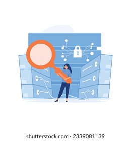 ig data analytics platform, data management and protection, Technology Internet and network,  flat vector modern illustration 