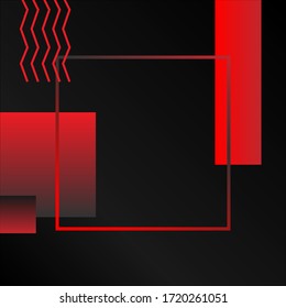 Marco de Ig espantoso rojo y negro
