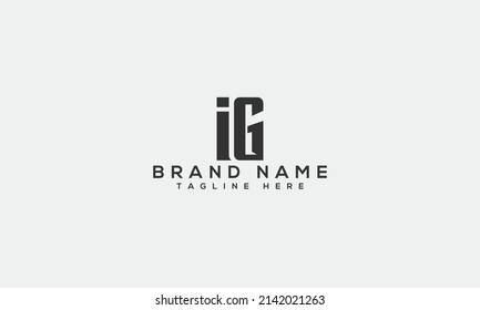 IG i g alphabet icon template creative modern letter logo design