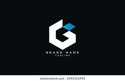 IG, GI, Abstract initial monogram letter alphabet logo design