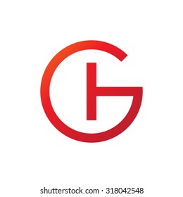 IG GI initial company circle G logo red