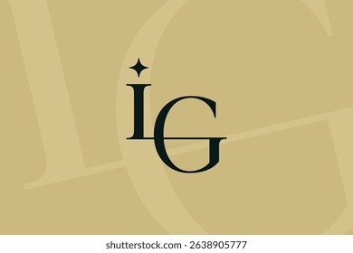 IG or GI letter logo icon design. Classic style luxury initials monogram.