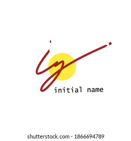 Logo manuscrito IG para identidad