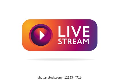 Ig Icon Live Stream Instagram Button Stock Vector Royalty Free