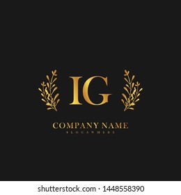 IG Initial beauty floral logo template