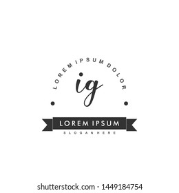 IG Initial beauty monogram logo vector