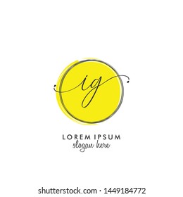 IG Initial beauty monogram logo vector