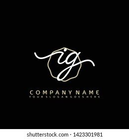 IG Initial handwriting logo concept