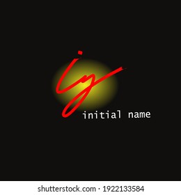 logotipo de escritura a mano inicial para identidad