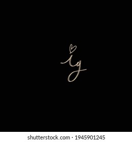 logotipo de escritura a mano inicial para identidad