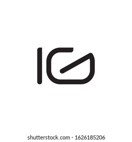 IG initial letter logo template vector icon design