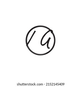 IG initial logo letters in high quality professional design that will print well across any print media