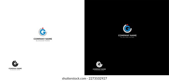 iG iniciales minimalis diseño del logotipo (estudio de difusión, streaming online Rado_TV, Gaming, any Companies_Brands, etc.) plantilla de ilustración vectorial.