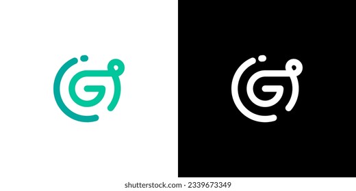 iG letter logo design, iG monogram initials letter logo concept, creative icon, vector