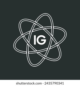 IG-Buchstabe Logo Design auf weißem Hintergrund. IG-Logo. IG Creative Initials Buchstabe Monogram Logo Icon Concept. IG-Buchstabengestaltung