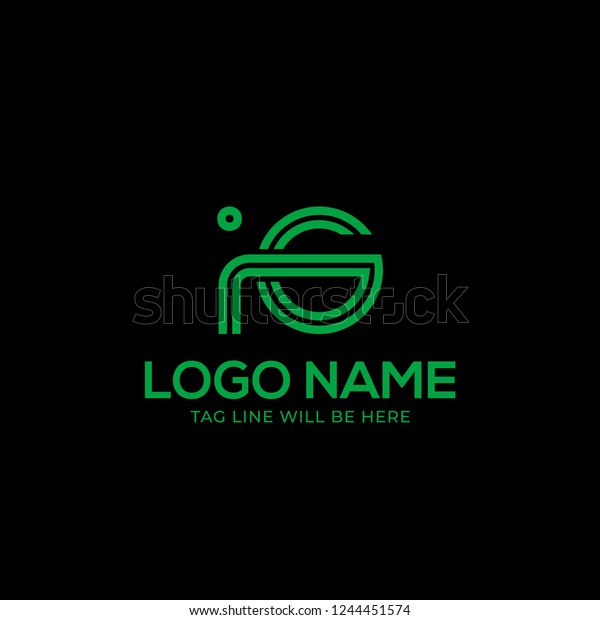 Ig Letter Logo Design Vectro Illustration Stock Vector (Royalty Free