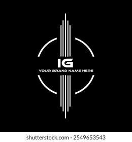 IG logo design, IG simple and modern logo.
 IG luxurious alphabet design
