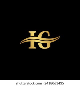 I.G Logo Letter Luxurious logos design, serif typography vector of initial business name luxury elegant Logotype